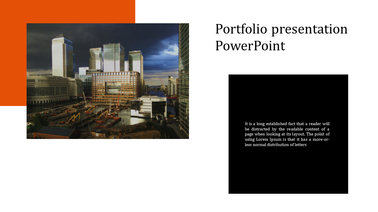 Free - Editable Portfolio Presentation PowerPoint For Industry